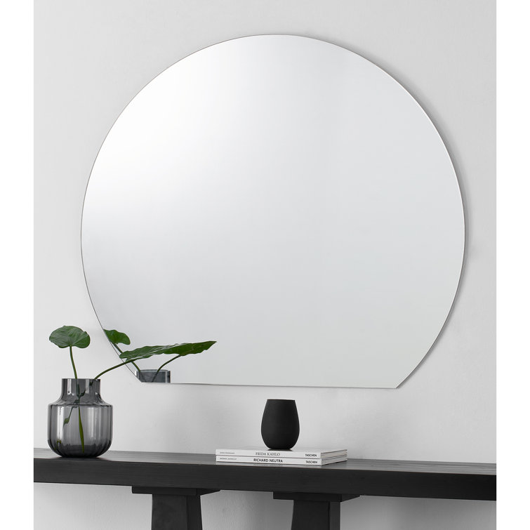 Latitude Run® Halpert Arched Frameless All Glass Wall Mirror Wayfair Canada